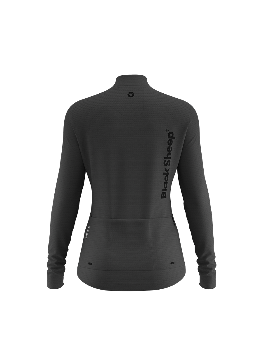 Women's GridFleece Thermal Jersey - Black Reflective - Image 2